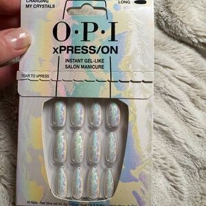 Opi xPress/On Charging My Crystals Long Press On Nails